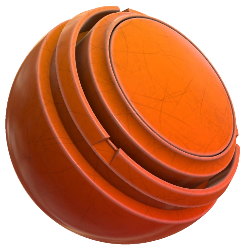 Stylized Orange Plastic Scratched