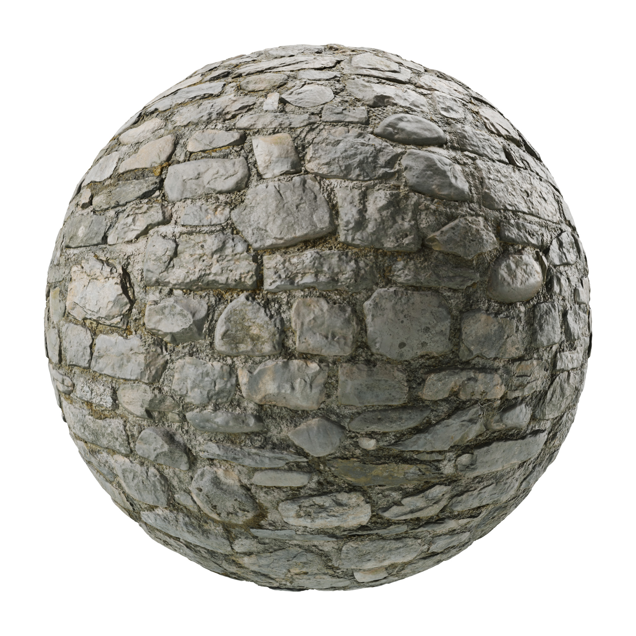 Old Limestone Random Masonry Wall