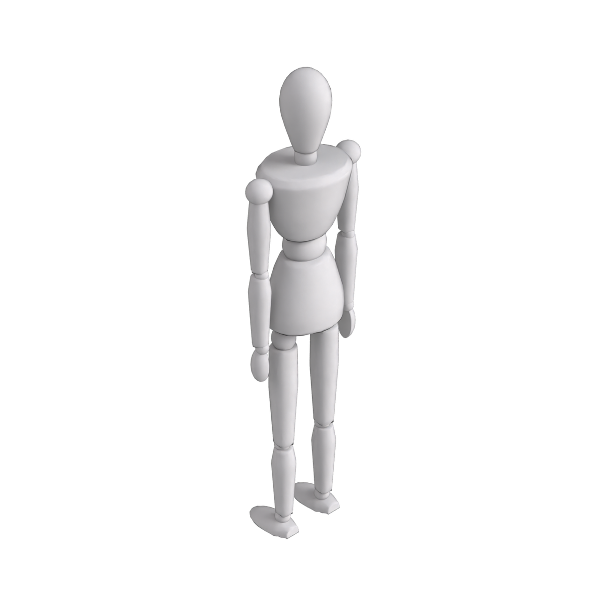 Wooden Mannequin Doll Model on Substance 3D Community Assets