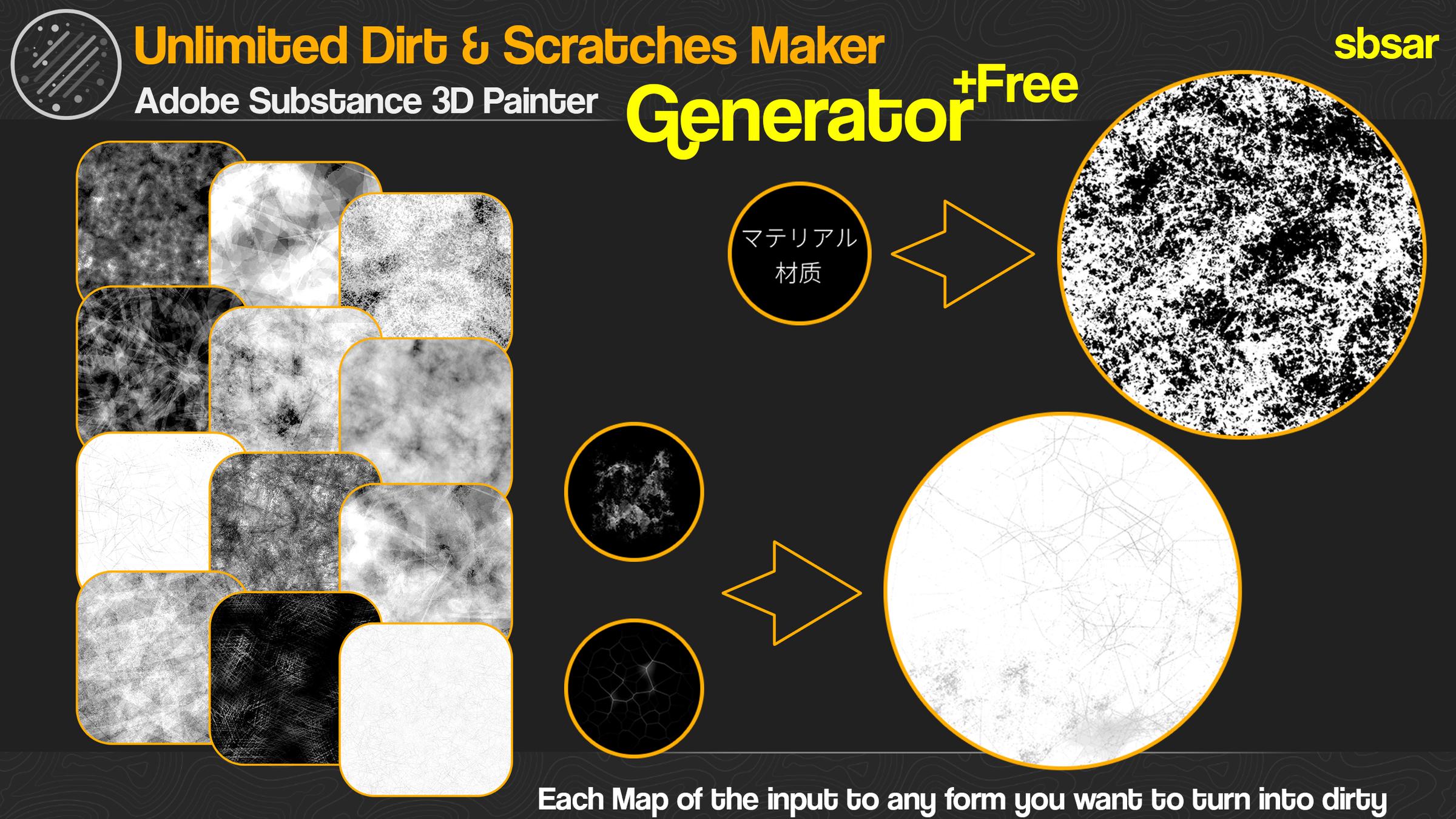 Dirt Scratches GENERATOR on Substance 3D Community Assets