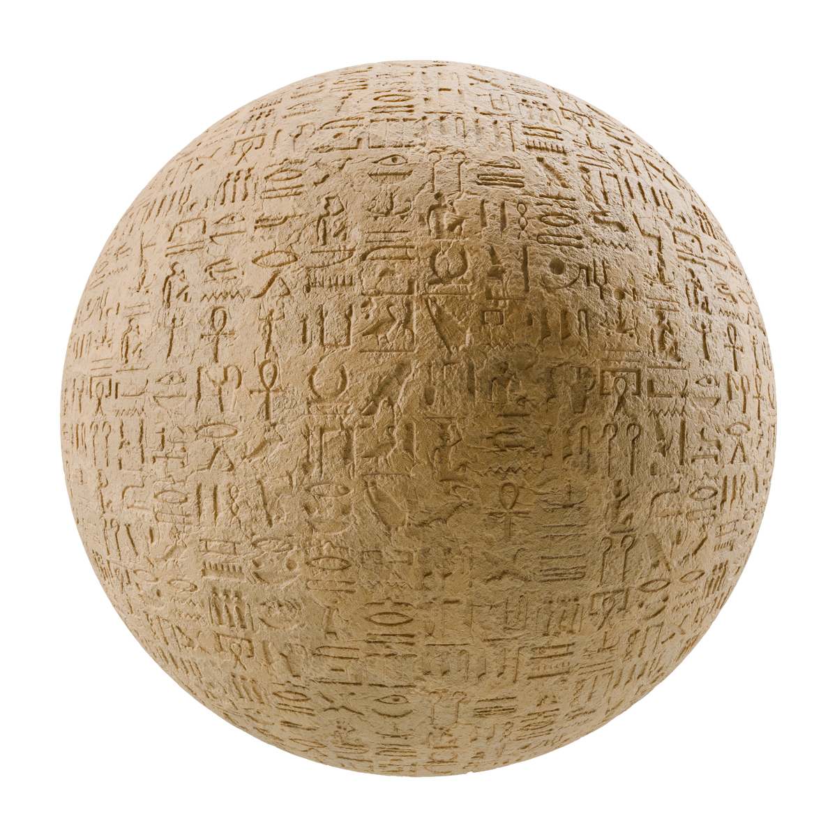 Hieroglyphic Writing Ancient Eroded Limestone on Substance 3D Assets