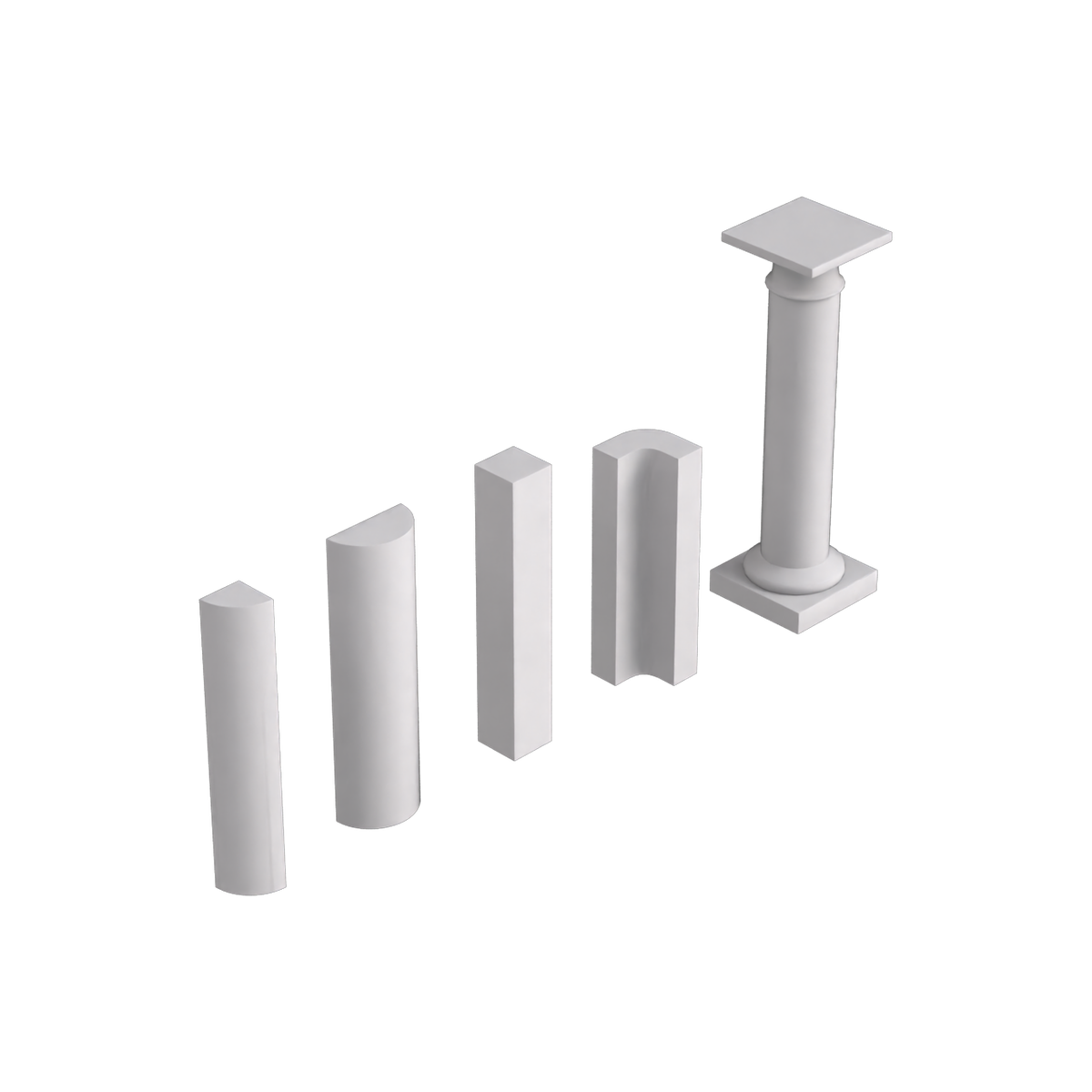 Regular Column Set on Substance 3D Assets
