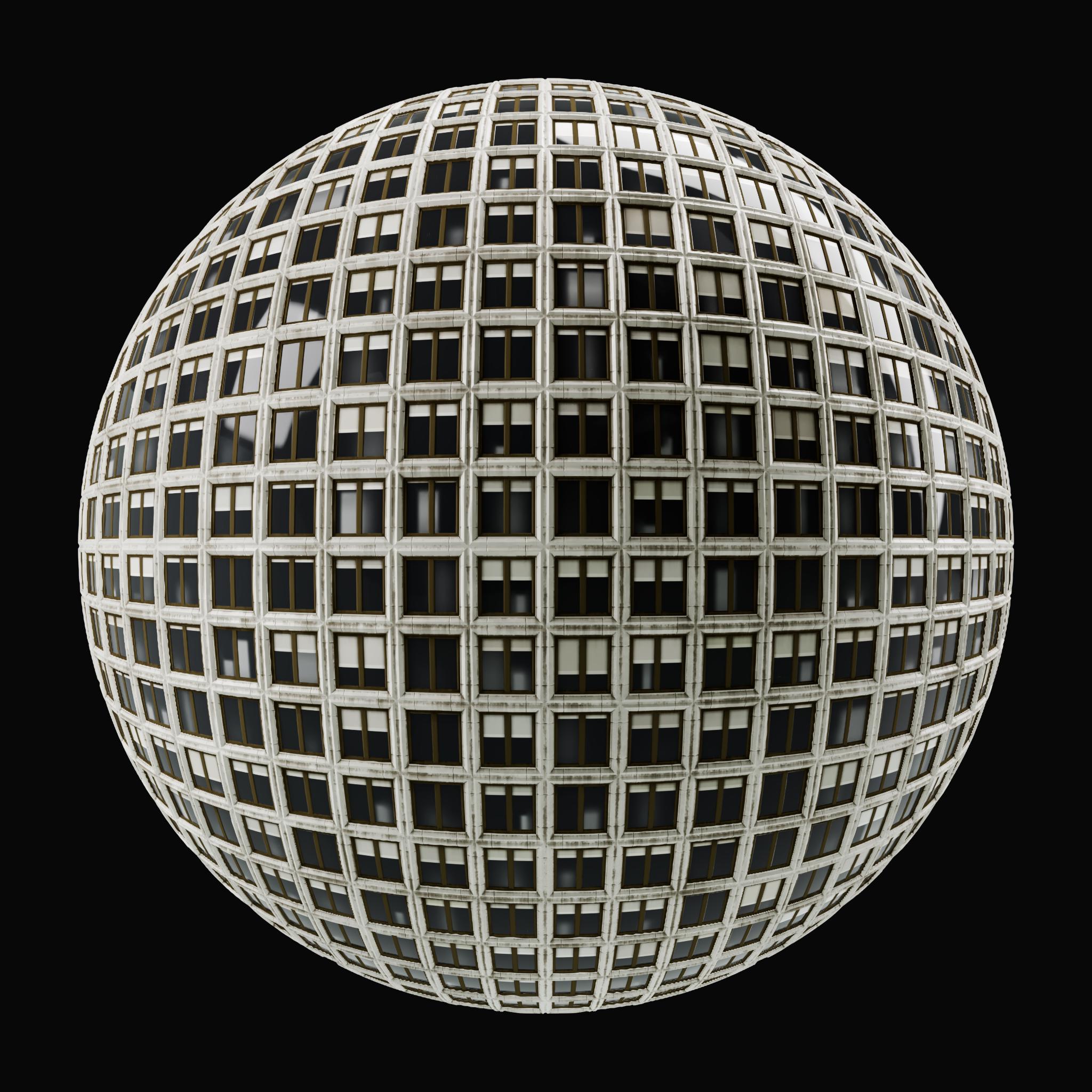 Chamfered Concrete Building on Substance 3D Assets