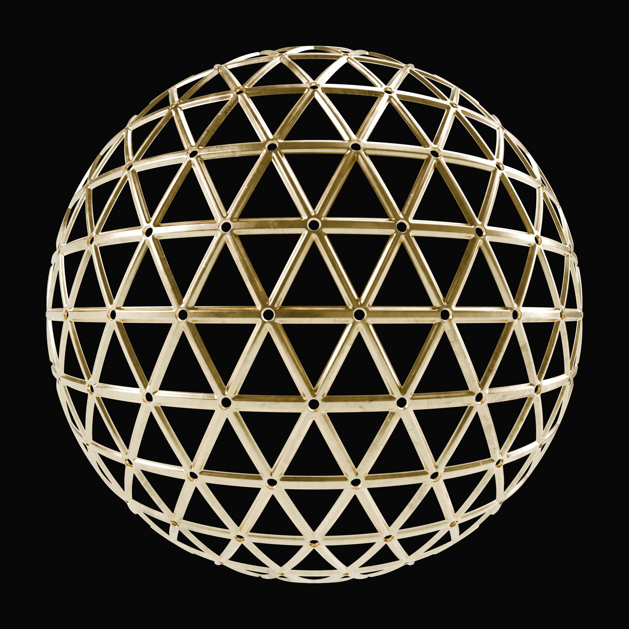 Brass Perforated Triangle on Substance 3D Assets