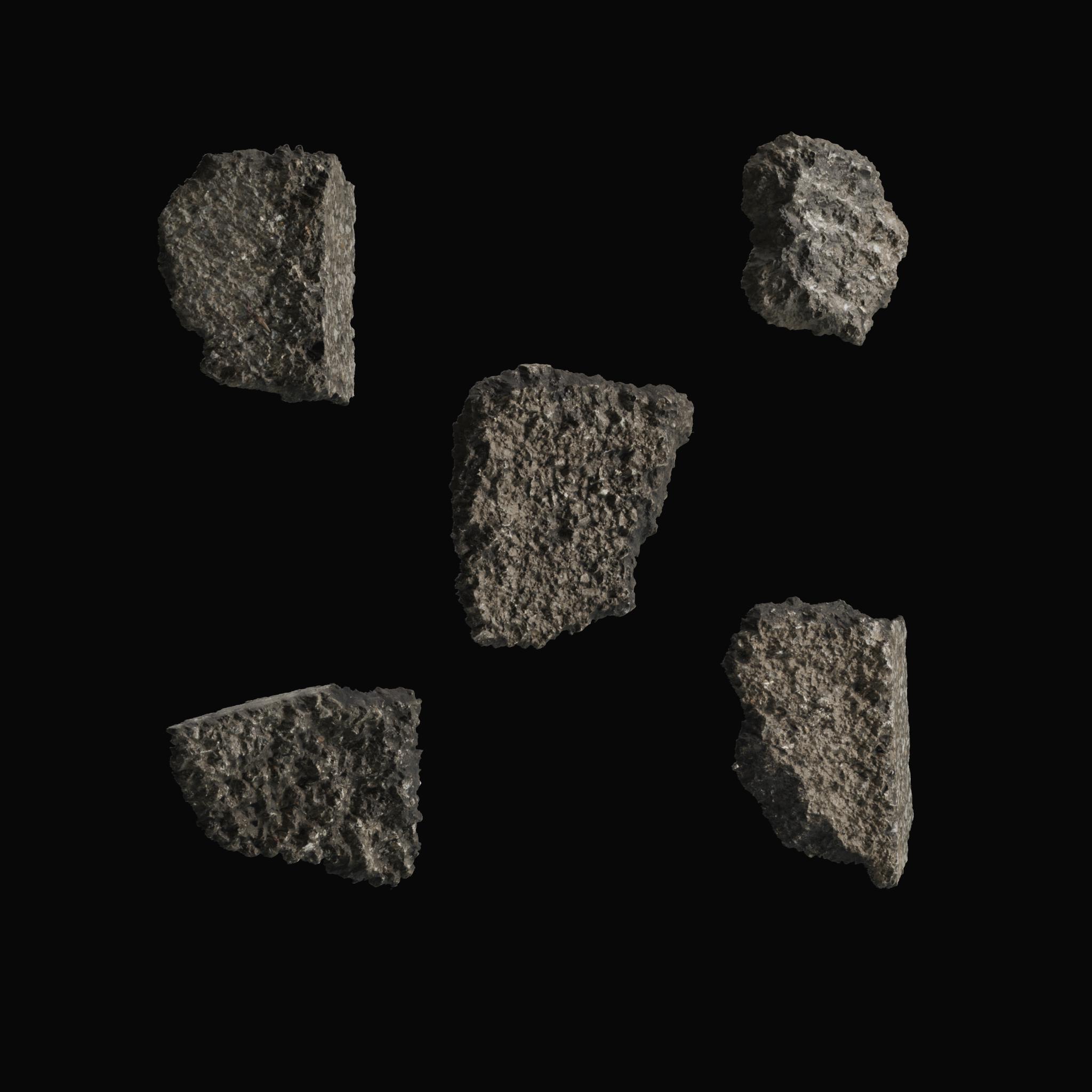 Broken Asphalt Chunks 03 on Substance 3D Assets