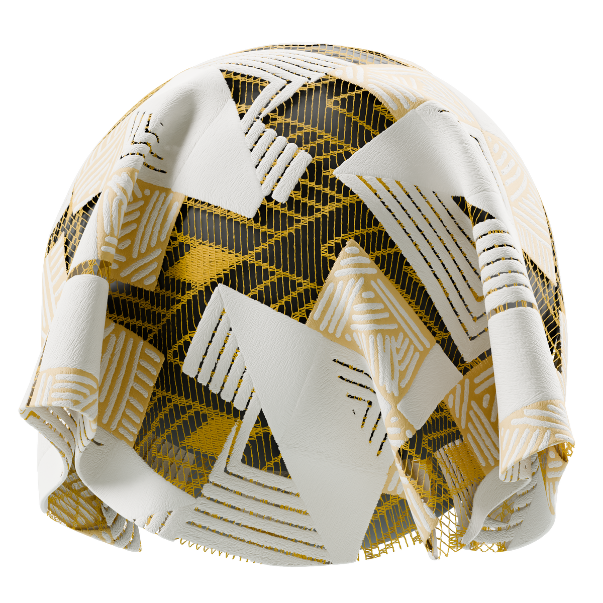 Embroidery Triangle Pattern Mesh Geometric Tribe Fabric on Substance 3D ...
