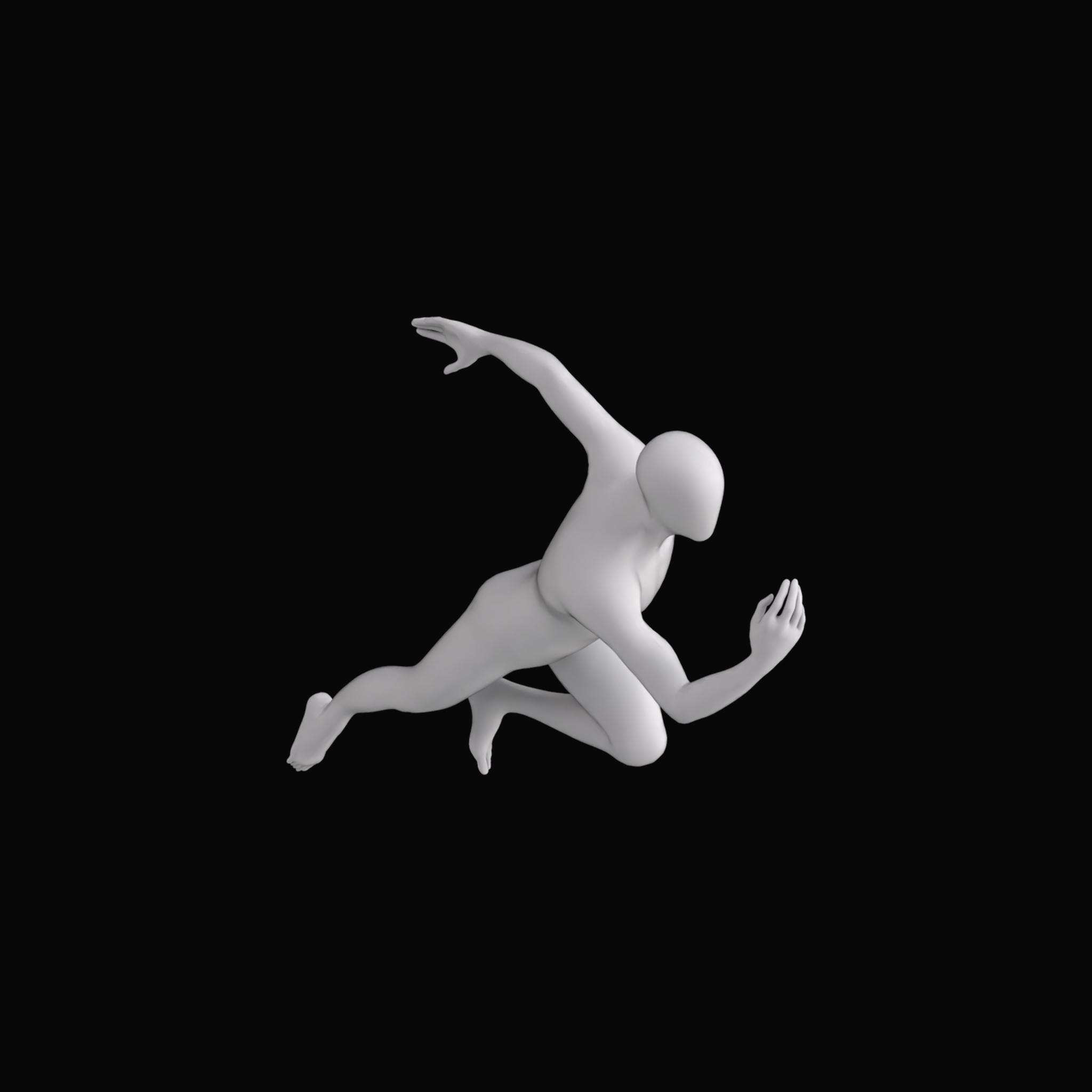 Base Model Human Male Running 03 on Substance 3D Assets