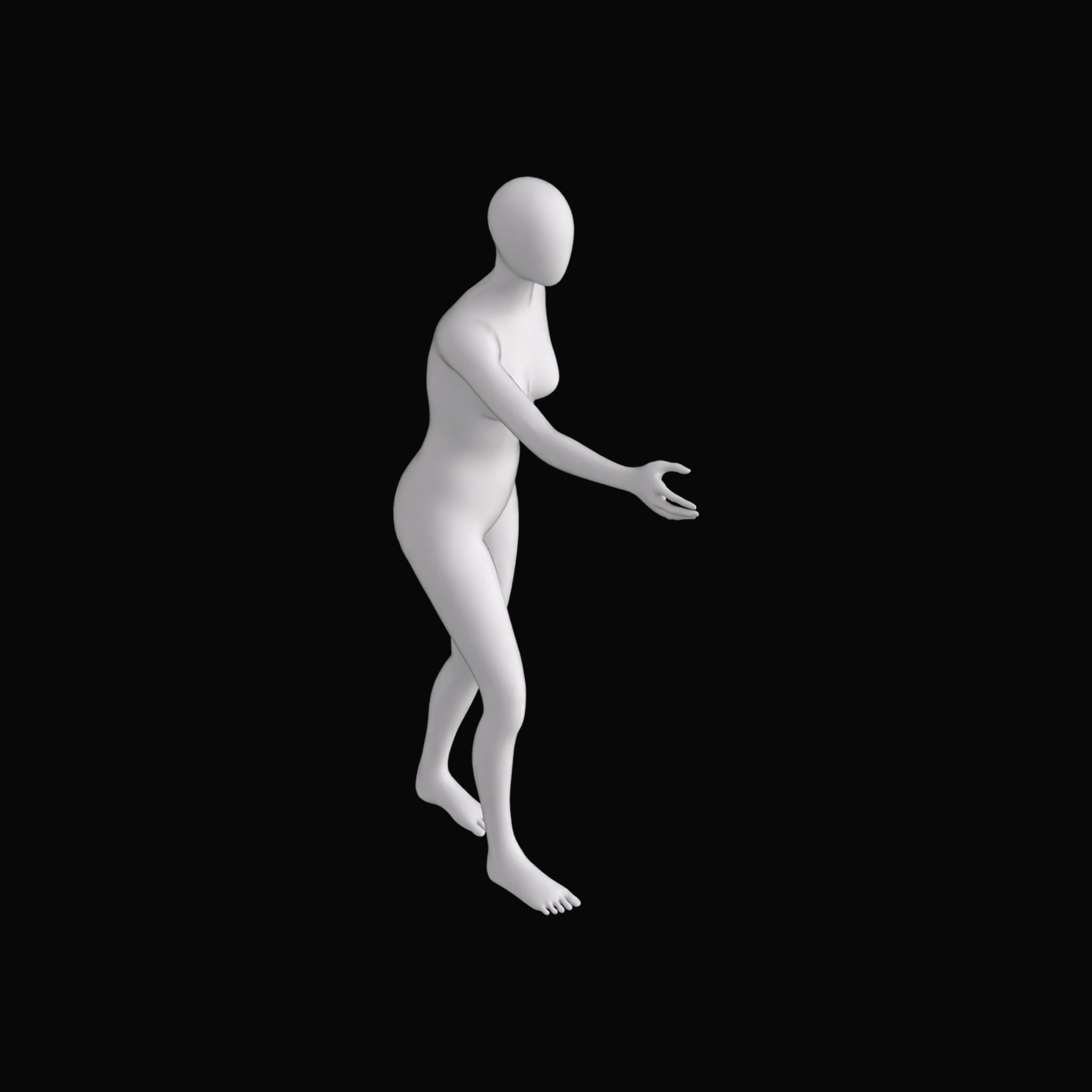 Base Model Human Female Waving 01 on Substance 3D Assets