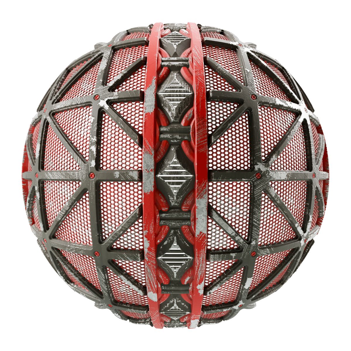 Scifi Center Rounded Vent Border Z Metal on Substance 3D Assets