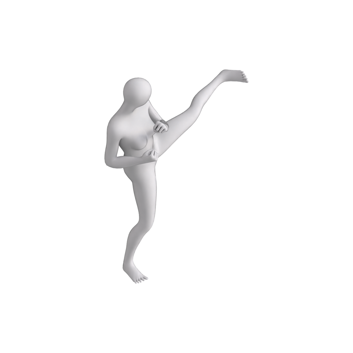Base Model Human Fighting Female 02 on Substance 3D Assets