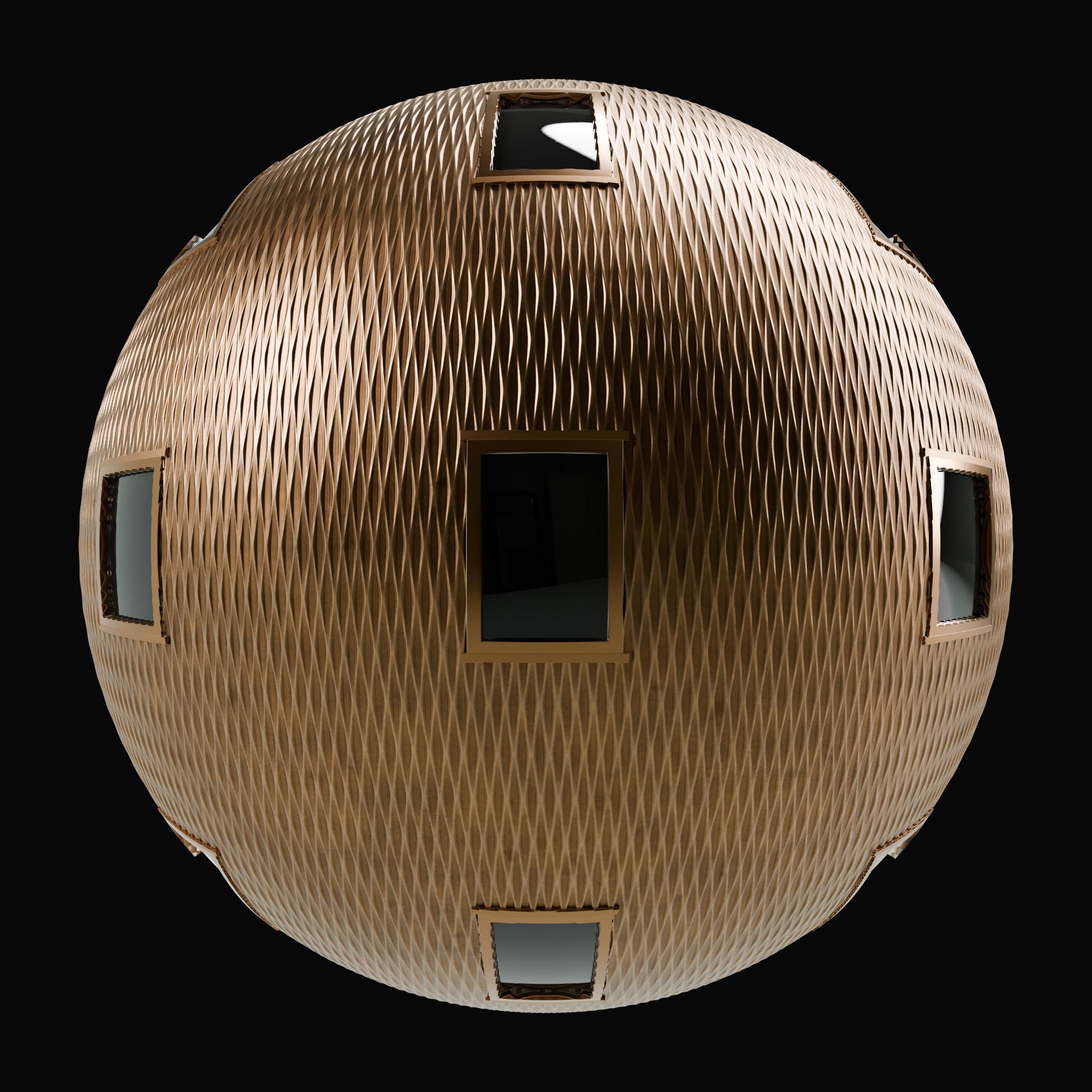 Modern Bronze Formed Wall on Substance 3D Assets