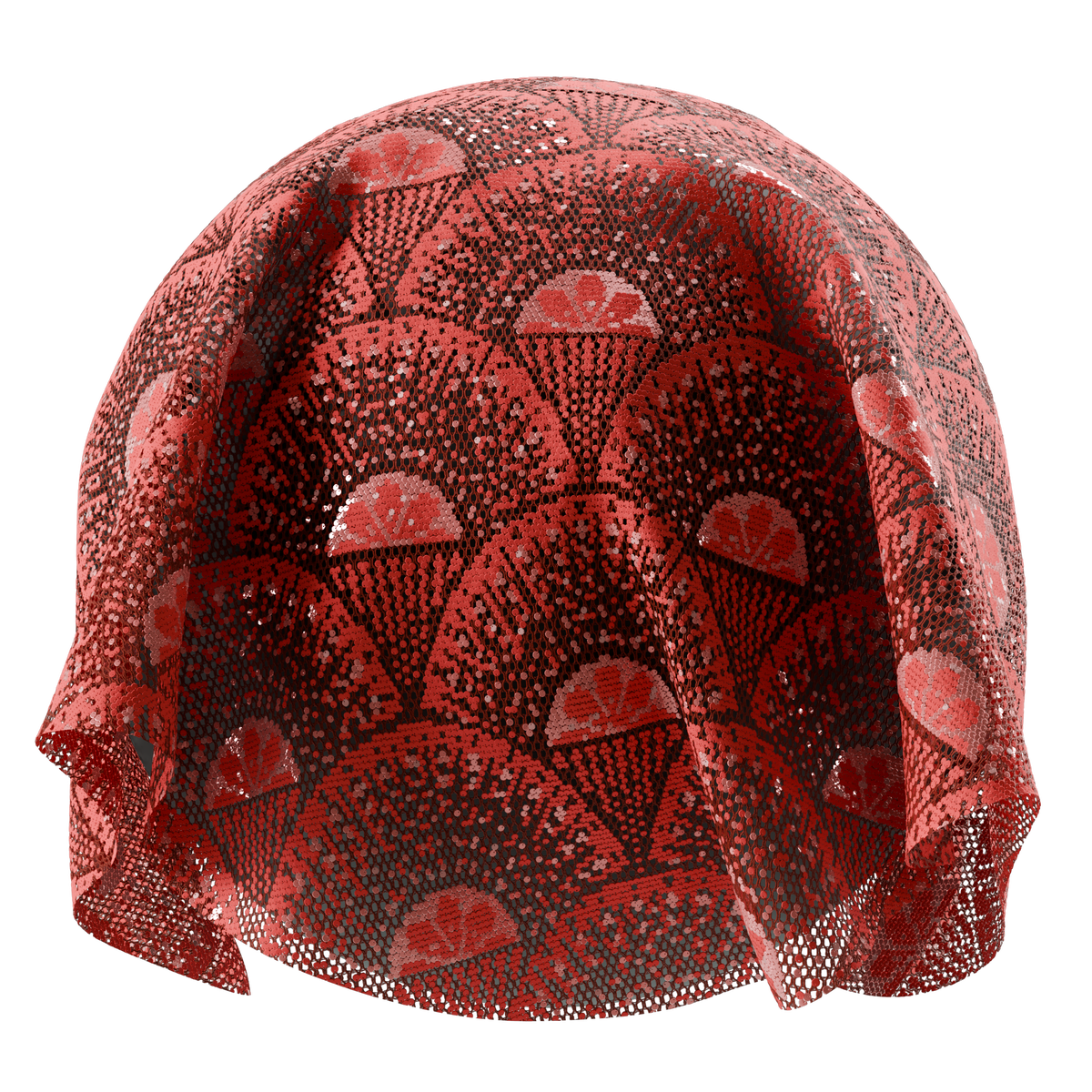 Beading Diagonal Mesh Cocktail Fan Fabric on Substance 3D Assets