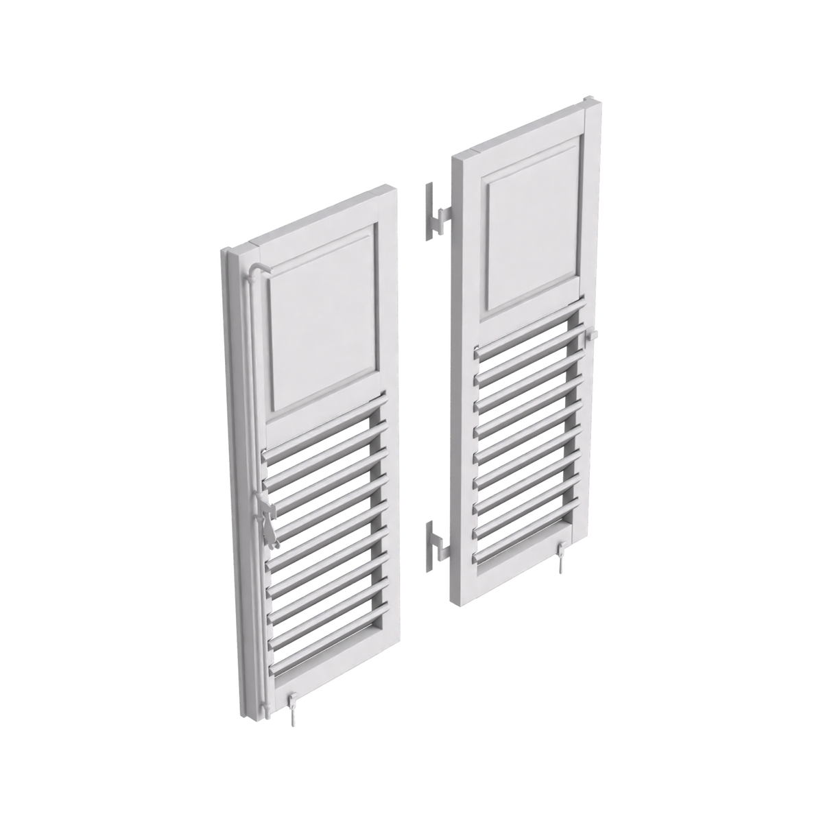 Large Half Louvered Shutter on Substance 3D Assets