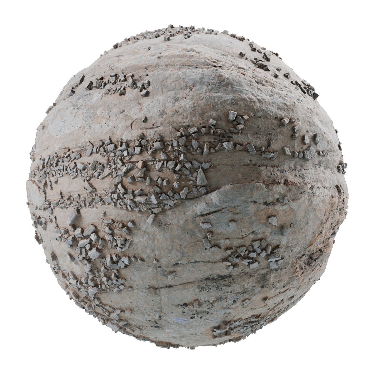 Encroached Gravelly Rock on Substance 3D Assets