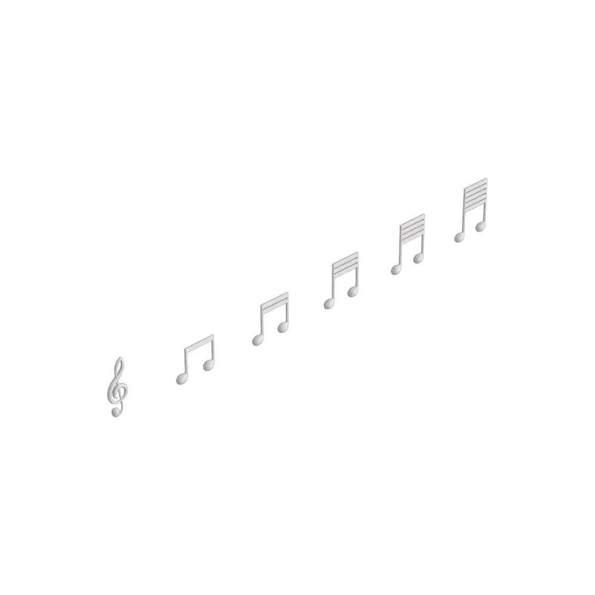 Music Notes Icons Set 02 on Substance 3D Assets