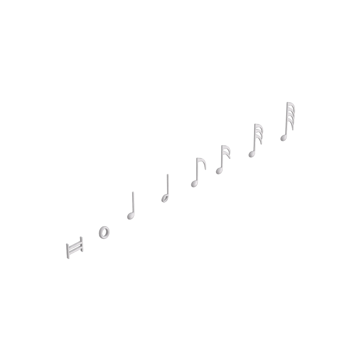 Music Notes Icons Set 01 on Substance 3D Assets