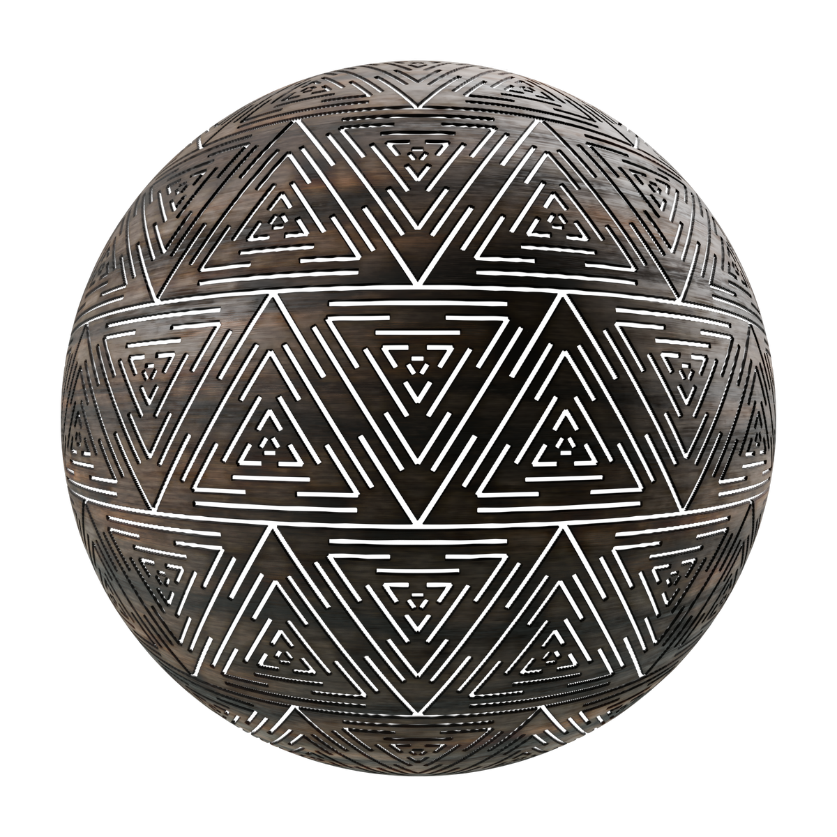 Walnut Wood Laser Cut Geodesic on Substance 3D Assets