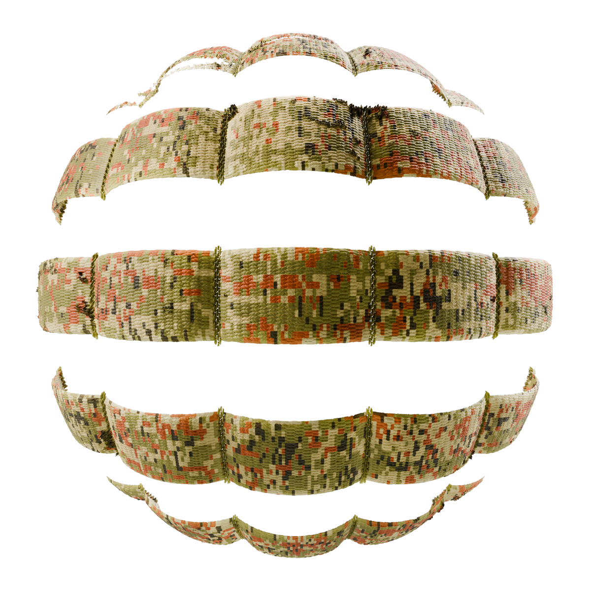 Molle System Fabric Tropical Digital Camouflage on Substance 3D Assets