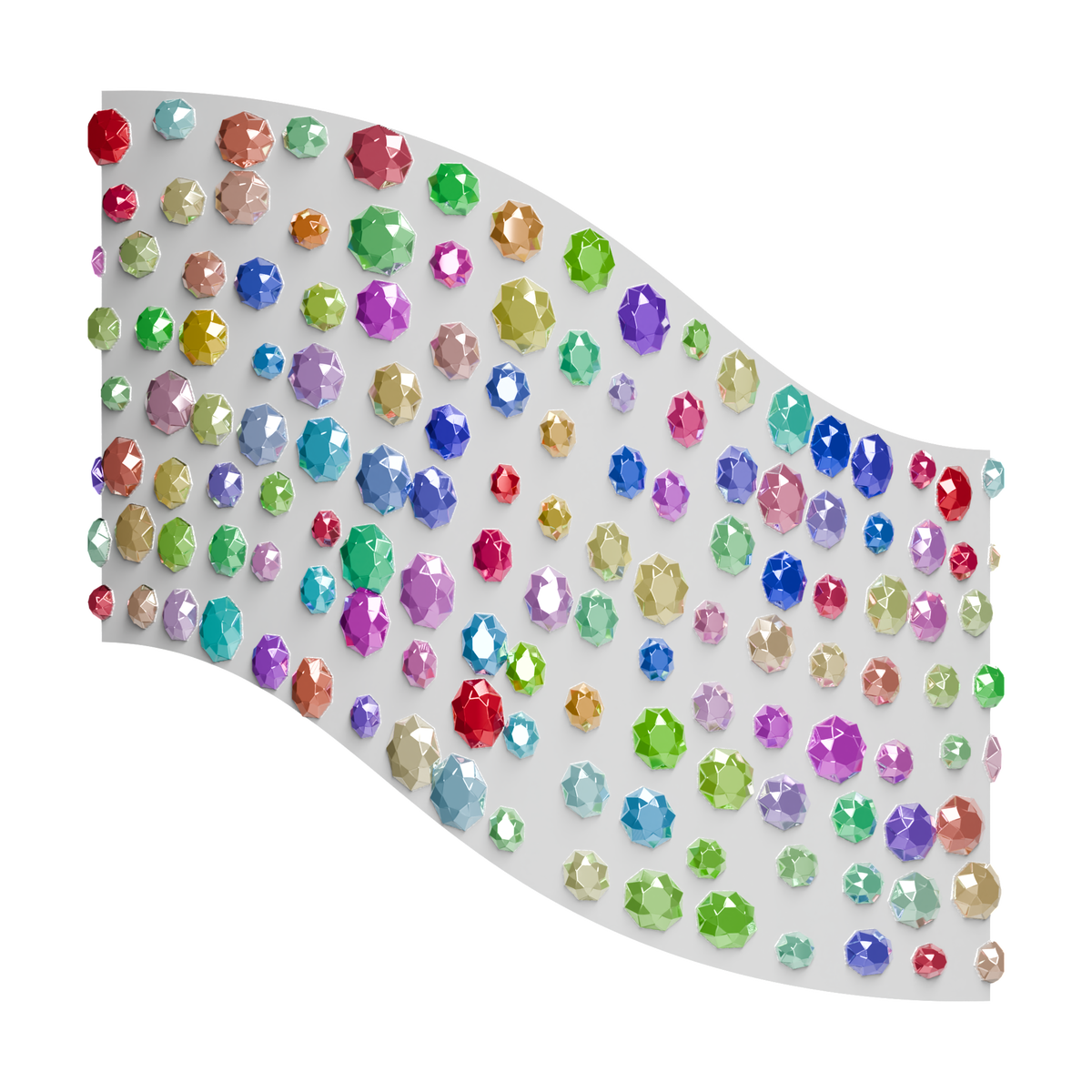 Rhinestone Multicolor Dense Pattern on Substance 3D Assets