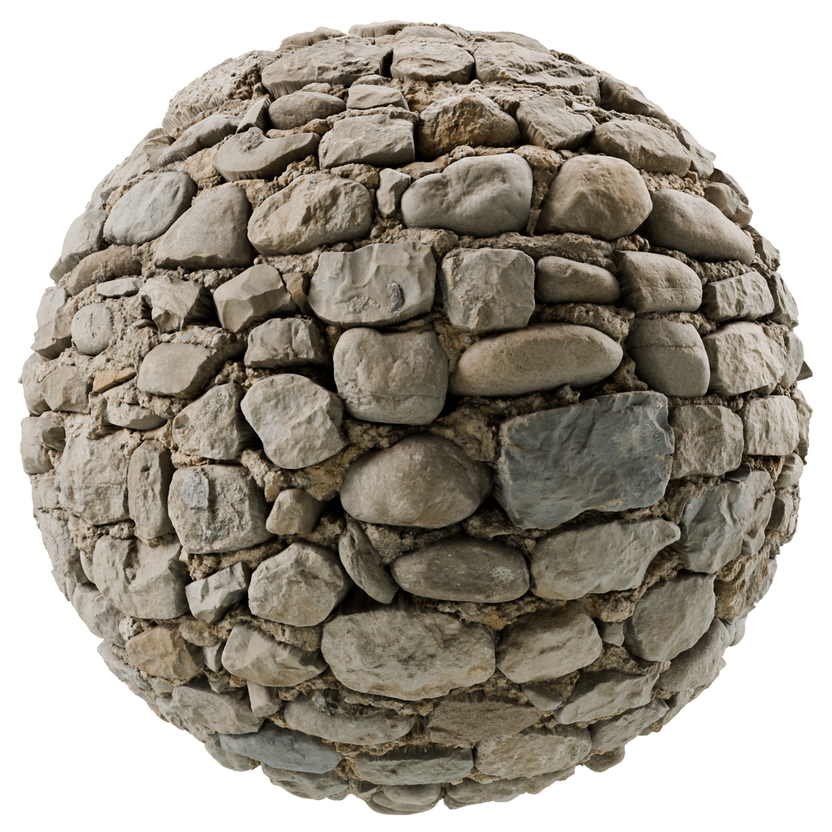 River Stone Random Rubble Masonry Wall 01 on Substance 3D Assets