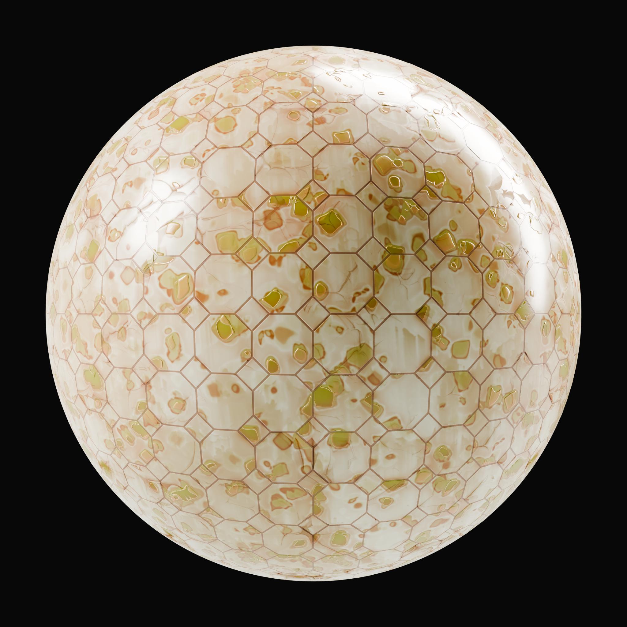 Stylized Large Terrazzo Octogan Tiles on Substance 3D Assets