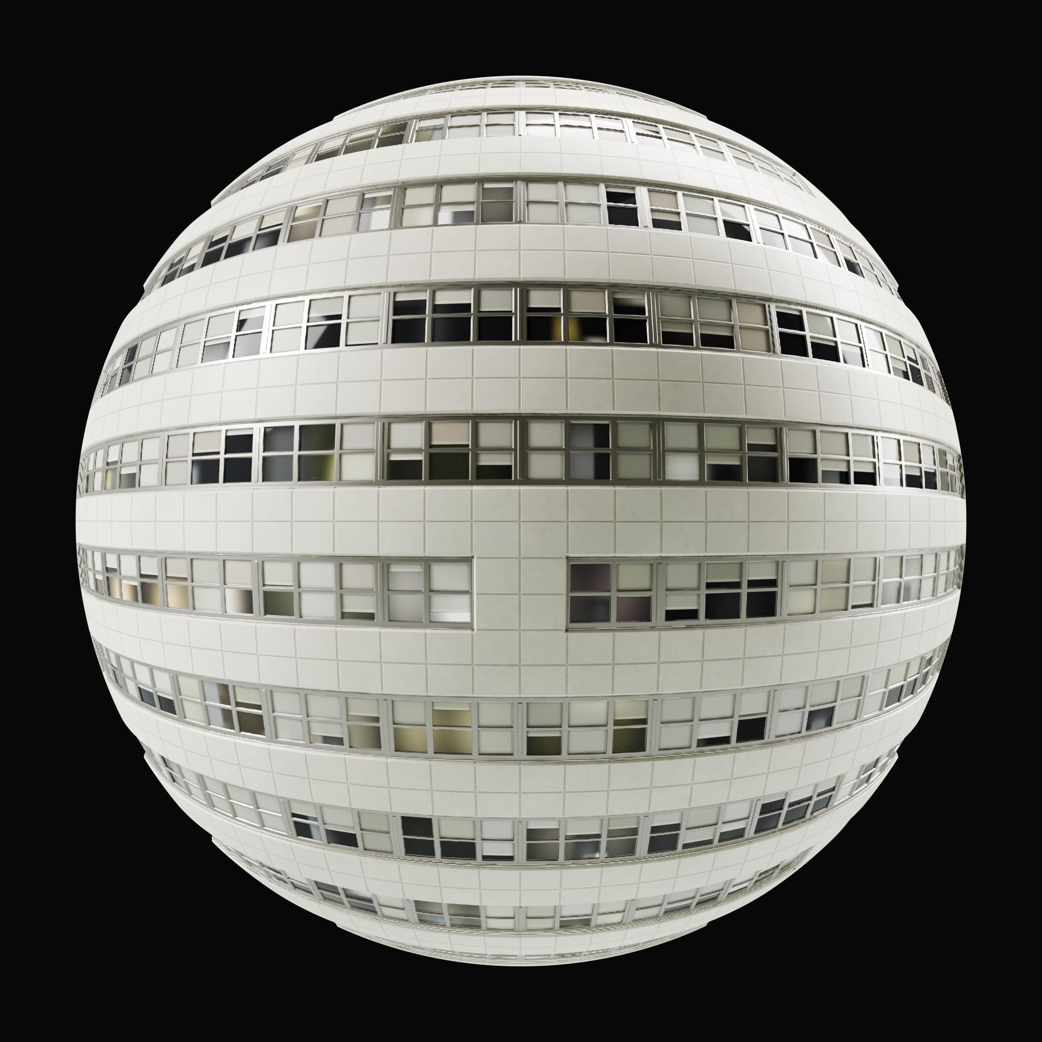 Triple Panel Building on Substance 3D Assets