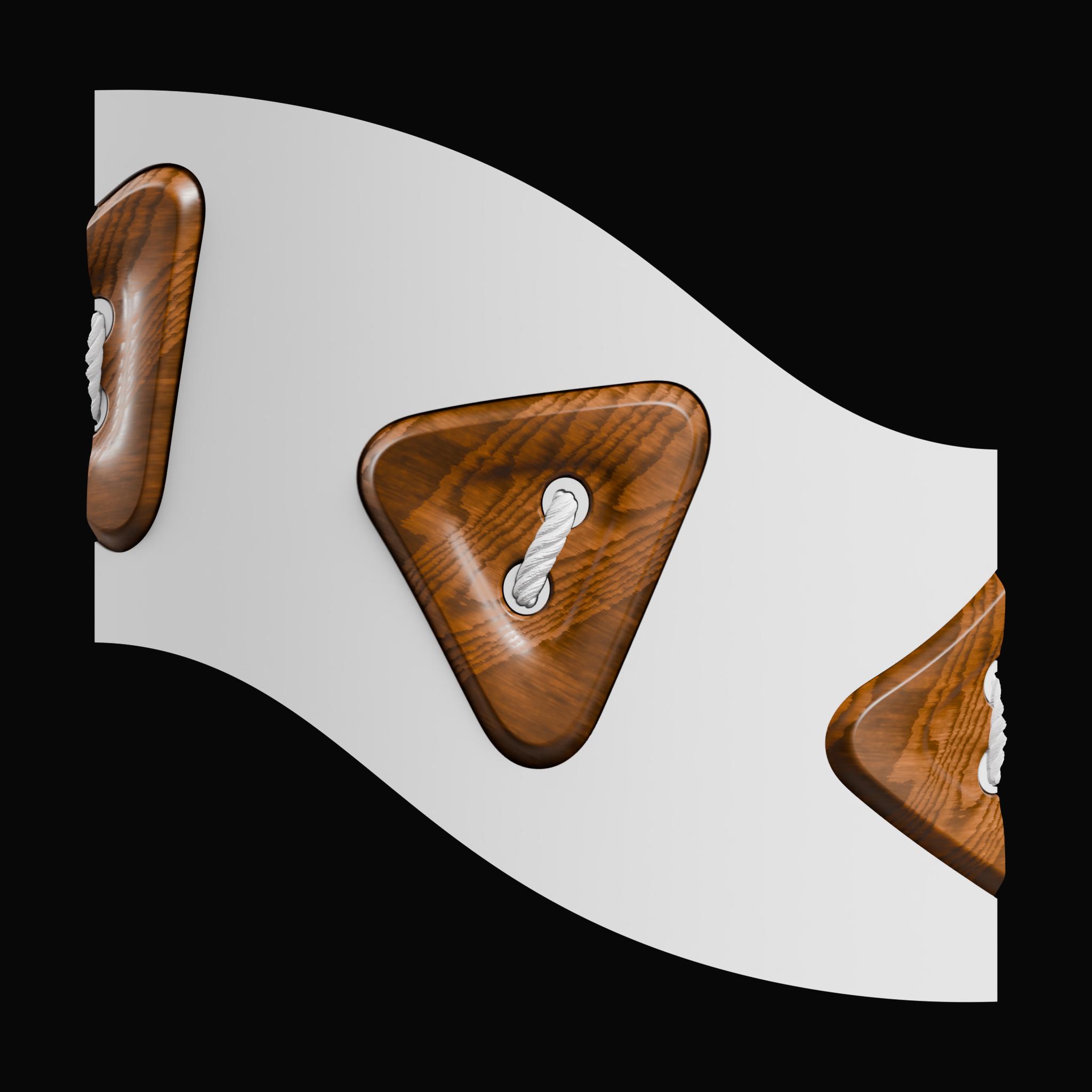 Triangle Wood Button on Substance 3D Assets