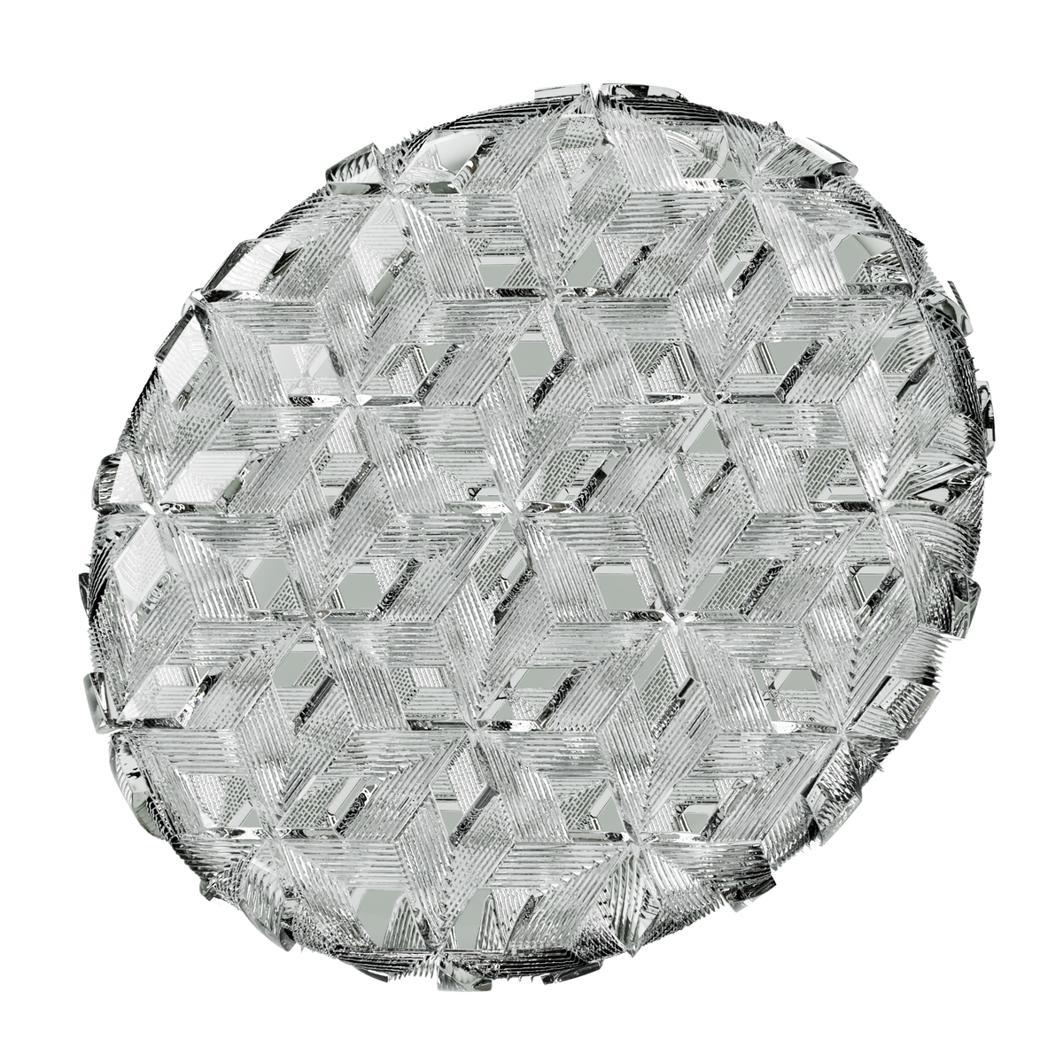 Embossed Glass Tristar Pattern on Substance 3D Assets