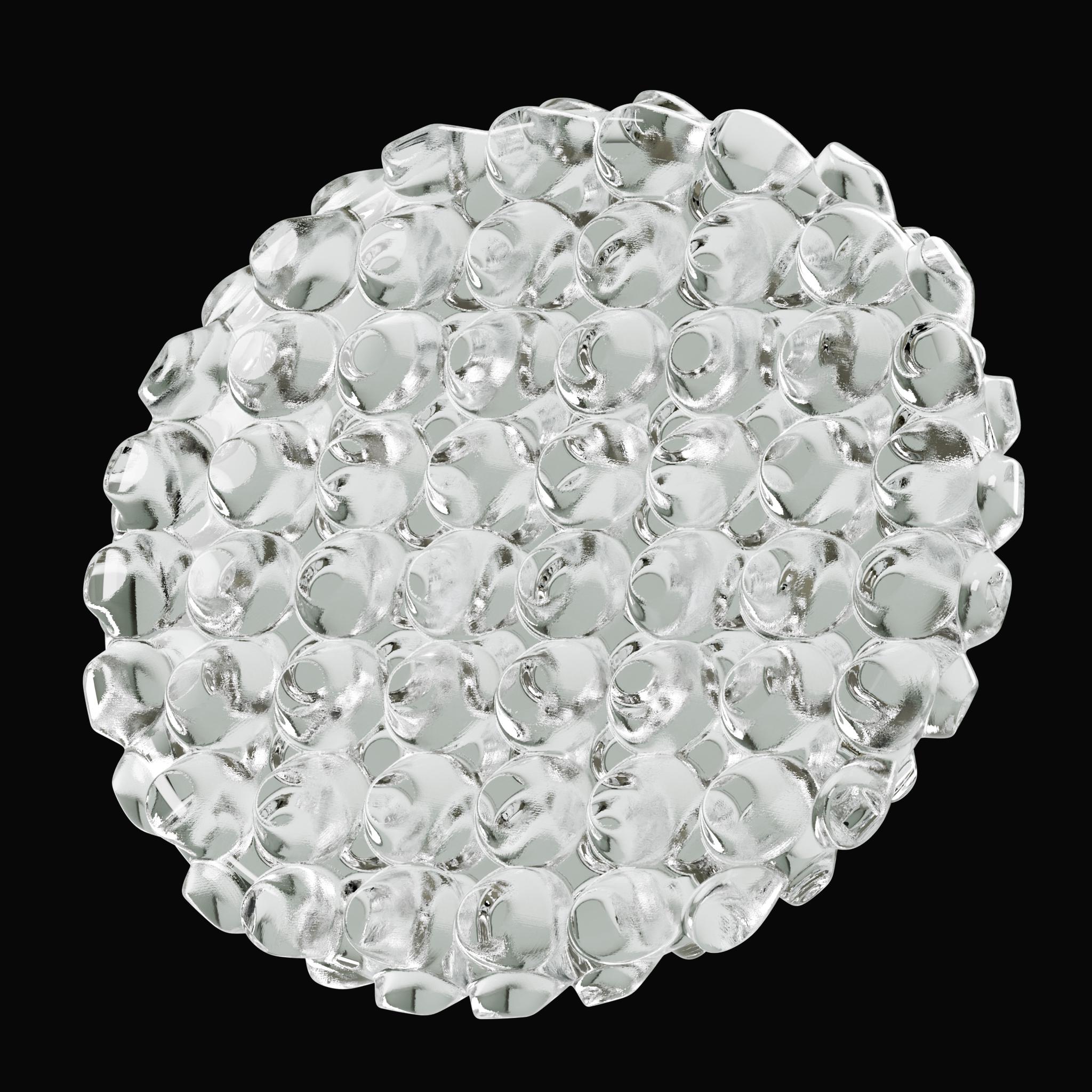 Embossed Glass Sun Pattern on Substance 3D Assets