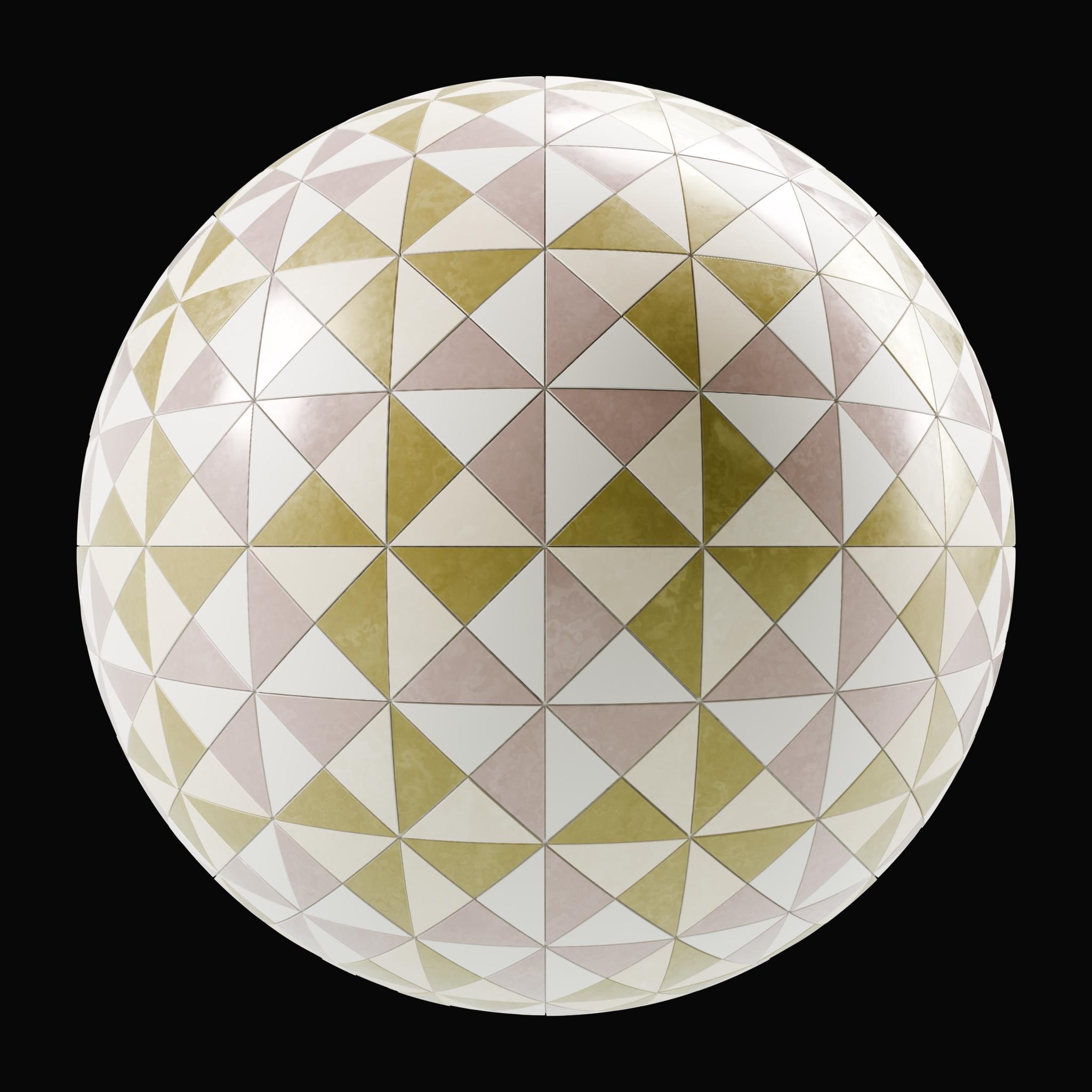 Ceramic Porcelain Regular Triangle Tiles on Substance 3D Assets