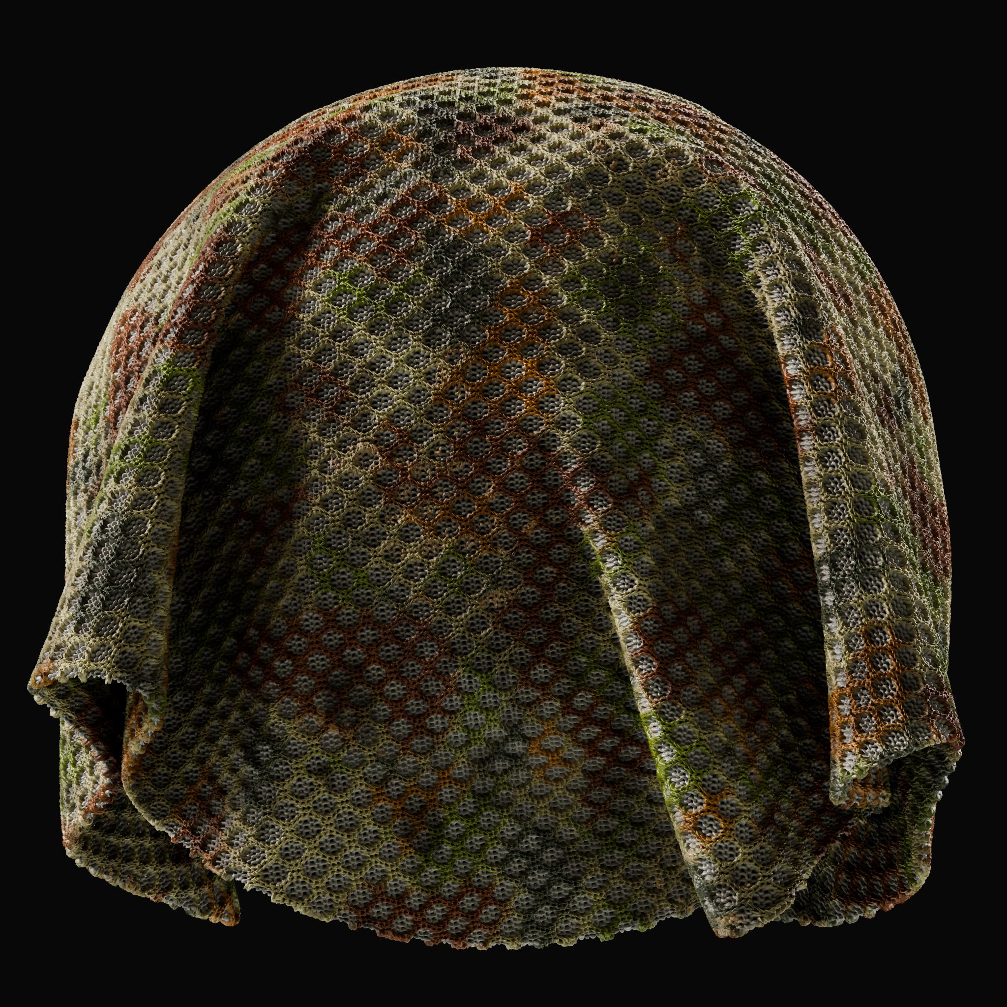 Spacer Mesh Bush Multicam Camouflage on Substance 3D Assets